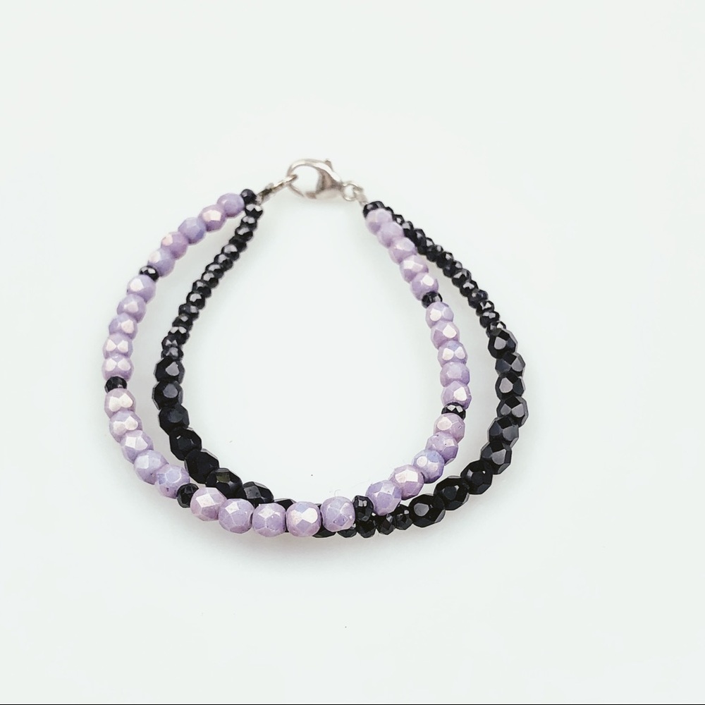 Handmade Glass Two Strand Bracelet